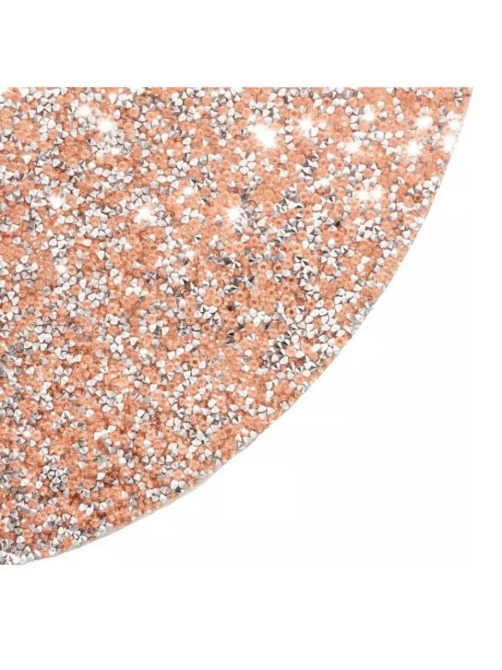 Sparkles Home Champagne Luminous Resin Rhinestones 15in Single Round Placemat